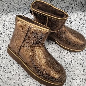 Authentic UGG Women's Classic Mini Metallic Sparkle Bronze Boots